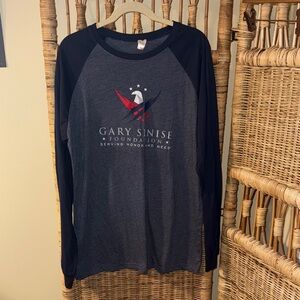 Gary Sinise Foundation Men's Black and Gray Raglan Shirt NWOT